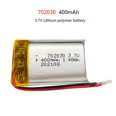 3.7V 702030 400mAh lithium polymer rechargeable battery for DIY MP3 GPS PSP DVR toys remote control 