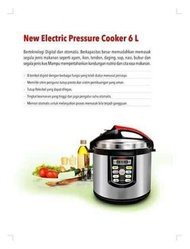 HAKASIMA ELEKTRIK PRESSURE KOOKER 6L PRESTO LISTRIK SERBAGUNA