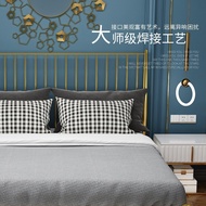 Welding Craft Iron Bed Frame B & B Hotel Single Double Iron Bed 1.5m1.8m Apartment B & B Iron Bed