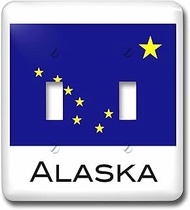 3dRose lsp_107352_2 Alaska State Flag Double Toggle Switch