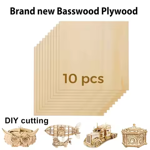 Brand New Plywood Basswood for Crafts Unfinished Wood Basswood Craft Wood Board for Laser Engraving 