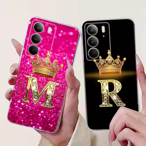 For Realme C75 Case Cute Crown Letters Soft Silicone Case For Realme C 75 C75 RealmeC75 4G Cover Bum