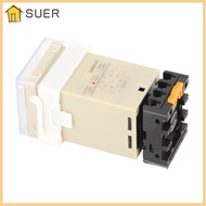 SUER Digital Time Relay, 220V with Socket Base Time Relay, Precision Timing 0.01S-99H99M DH48S‑2Z Do