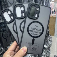 Sarung telefon untuk OnePlus 15R Nord5 CE5 13R, penutup anti-jatuh magnetik hitam lutsinar