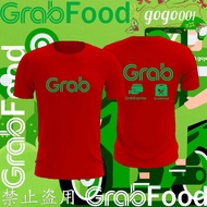 Baju Sulam Grab Simple Grab Food RIDER T-Shirt Ready Stock Baju Grab Food Delivery Pure Short-Sleeve
