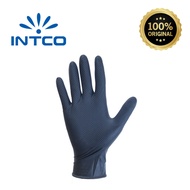 INTCO Disposable Diamond Textured Nitrile Gloves 9 Inch, Powder Free Disposable Gloves - Black