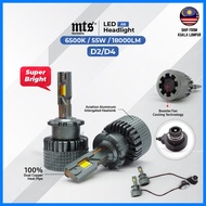 MTS A8 Car Headlight LED D1 D2 D3 D4 D8 Car Light Bulb 18000LM 6500K 55W Canbus Plug & Play