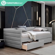 Furniture Direct KIARA Single and Super Single Drawer Storage Day Bed daybed-Grey