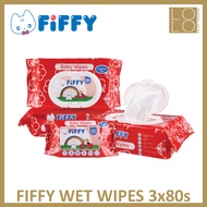 [Lolo Playhouse] Fiffy Baby Wipes Fragrance Free (3 X 80'S + 30'S)