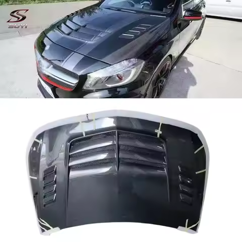 For Mercedes Benz A180 A200 A220 A250 AMG A35 A45 W176 W177 Carbon Fiber Hood Bonnet Lightweight Per