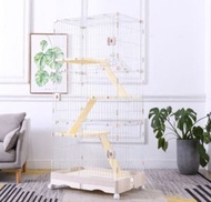 貓籠-日式三層抽屜式雙底盤貓別墅(中號三層-米色)72*50*153cm #(ONE)