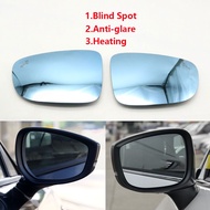 For Mazda 3 Axela 6 Atenza CX-3 CX-5 CX-30 2013-2021 Car Rearview Side Mirror Blue Glass Lens with B