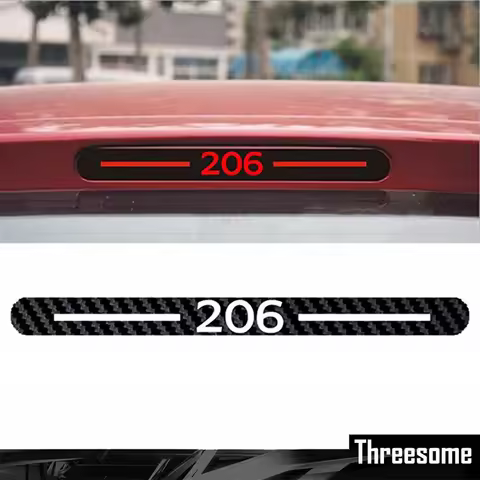For Peugeot 206 Peugeot 307 Vinyl Sticker Car-styling Carbon Fiber Brake Sticker Rear Brake Lights S