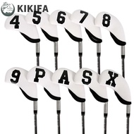 KIKIFA Golf Iron Headcover 4-9,P,S,A, X 10Pcs/set Protective Cover Training Equipment Golf Putter Ac