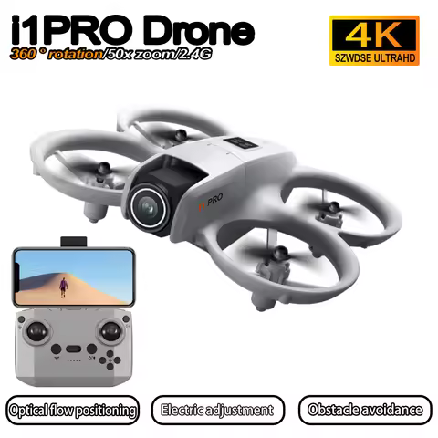 NEW I1PRO Mini Foldable Drone With Lights 4k Aerial Photography Optical Flow Positioning 360° Obstac