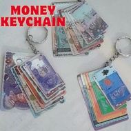 KEYCHAIN RINGGIT MALAYSIA PAPER NOTE DUIT WANG KERTAS MALAYSIA CENDERAHATI SAMPLE GIFT SOUVENIR COLLECTION