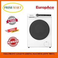 EuropAce EFW 7801Y  8 KG FRONT LOAD WASHING MACHINE - 10 YEARS MOTOR WARRANTY