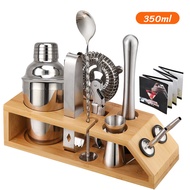 Cocktail Shaker สำหรับ Party 10ชิ้นกระบอกผสมค็อกเทล Martini Bar Jigger Strainer ช้อน Muddler บอสตัน