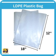 Plastic Bag / Clear LDPE Plastic Bag / Food Packaging Bag / Storage Bag (12x18 inch, 0.08mm, ~190pcs
