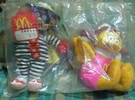 ((全新品))民國85年1996年麥當勞30公分軟膠偶頭人形布偶@漢堡神偷+大鳥姊姊 A38