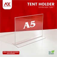 Acrylic Table Brochure Holder A5 T Type Acrylic Tent Card Holder A5 Landscape A5 T Type 2-Sided Land