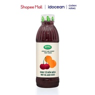 Four seasons smoothie with Apricot and Cherry flavor 1000ml - Osterberg, suitable for fruit tea and 