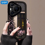 เคสโทรศัพท์ซิลิโคนป้องกันแบบเต็มจอสำหรับ Huawei Pura80 Ultra Mate70 pro P60 P50 พร้อมกล้องและอุปกรณ์