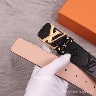 RhPC LV men belt business casual men belt leather first layer cow leather belt Fashion Fes