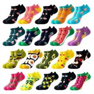 1pair/4pairs/5pairs/10pairs/20pairs Random Women Ankle Socks, Soft Breathable Cartoon Cute Plants Fr