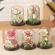 Simulation Eternal Flower Lily Rose Building Blocks Flower Living Valentine's Tulip Gift Day E7q3