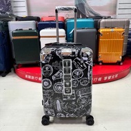 Cougar 美洲豹 髮絲紋鐵灰色 行李箱ABS+PC、鋁合金拉桿、TSA海關鎖、專利萬向減震輪 20吋(黑色郵戳）