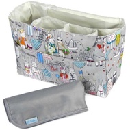 KF Baby Diaper Bag Insert Organizer (12 x 4.8 x 8 inch, Gray) + Diaper Changing Pad Value Combo