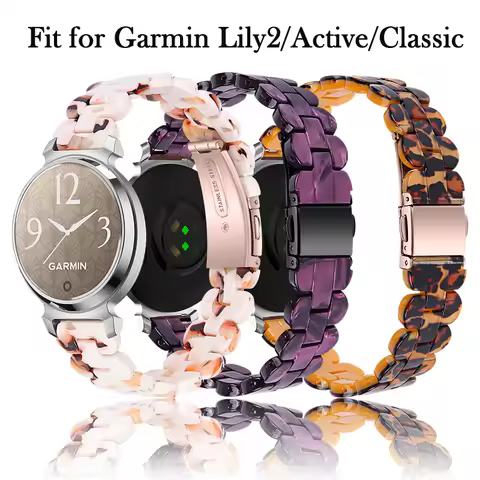 14mm for Garmin Lily2 Strap Resin Quick Release Folding Buckle Watchband for GARMIN Lily 2classic/2 