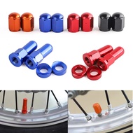 Dirt Pit Bike 8x1.25mm Tire Air Clamp Screw Rim Lock Nut Spacer Valve Stem Cap For KTM Honda Yamaha 