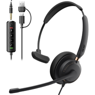 Acer | Acer USB Headset with Mic for PC Computer Headset Noise Canceling Mic for Laptop Call Center