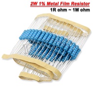 20PCS 2W Metal Film Resistor 2.2R 4.7R 10R 22R 47R 100R 220R 470R 1K 10K 100K 2.2K 4.7K 22K 47K 100K