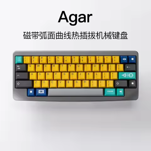 Agar HHKB Layout Keyboard Customized Hot Swap Aluminium Single/Dual-Mode Curved Surface Keyboard Gam