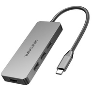 WAVLINK USB C Docking Station, 7-in-1 USB C Multiport Adapter Docking Station with 4K HDMI, PD 100W,