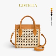 CISTELLA - Luna Rattan Bag Women's Bag Women's Rattan Bag Aesthetic Women's Bag Leather Rattan Bag W