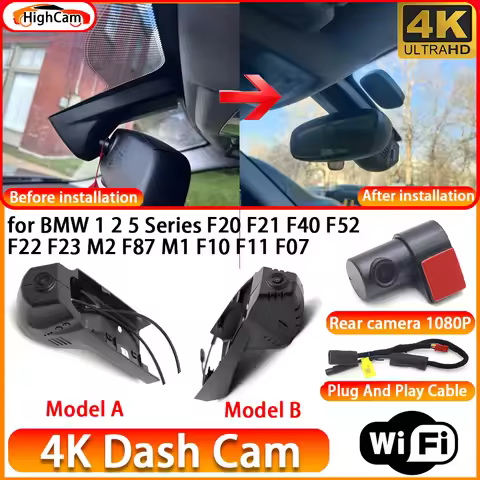 for BMW 1 2 5 Series F20 F21 F40 F52 F22 F23 M2 F87 M1 F10 F11 F07 OEM 4K DVR Dash Cam Front Rear Ca