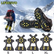 LIFBESVO Ice Claw, Spike Anti-Slip Ice Gripper Spike,  10 Teeth Universal Shoe Covers For Shoes
