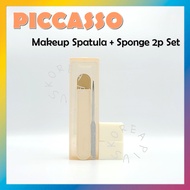 [PICCASSO] Makeup Spatula + Sponge 2p Set