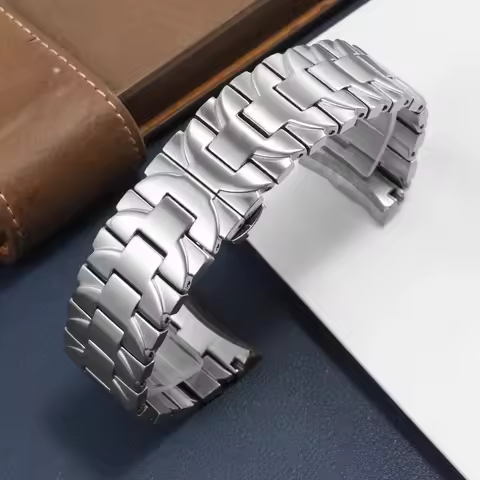 Solid Fine Steel Watch with Steel Band for Panerai Pam441 111 382 Men's Watch Butterfly Buckle Acces