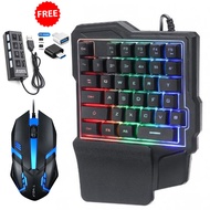 PAKET KOMPLIT KEYBOARD GAMING + MOUSE + USB HUB + OTG TERMURAH FOR HP