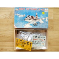ESCI 1/72 A-4E Navy Skyhawk No 9004 with extra parts and decal - some parts assembled