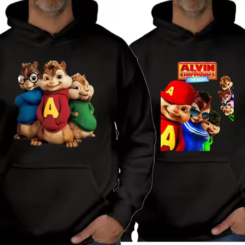 Unisex Hoodies Alvin and The Chipmunks Hoodies Tops Costume Adult Sweatshirts Spring and Autumn Hood