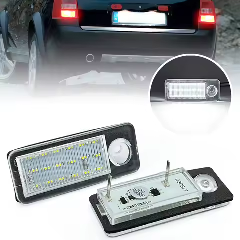 2Pcs LED License Plate Light For Audi A6 C5/4B Avant Wagon 1998-2005 RS6/RS6 Plus 2003-2005 Rerplace