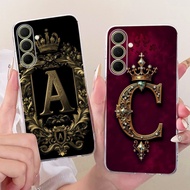 For Samsung Galaxy A17 2025 Casing SM-A175F SM-A177B Cover Retro Letters Crown Soft Silicone Phone C