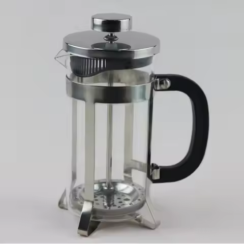 French Press Coffee Maker Stainless Steel Coffee Press 20oz 600ml,Borosilicate French Press Glass,Co