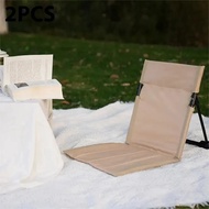 HUI HUI Foldable Camping Chair Outdoor Garden Park Single Lazy Chair Backrest Cushion Picnic Camping
